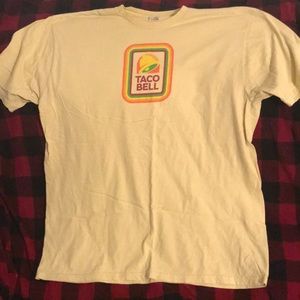 Yellow Taco Bell t- shirt
